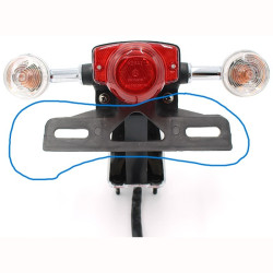 Taillamp and License Plate Holder ZNEN ZN125T-E