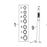 Steering Bearing Upper and Lower Assembly TIANYIN TY125T-2D