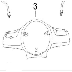 Handlebar Cover Upper (Beige) (RM125EFI)