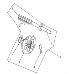 Ensemble Pignon de Pédale de Kick 152QMI-3 (SG125)