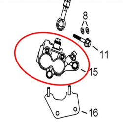 Brake Caliper Rear Right TIANYIN TY125T-2D