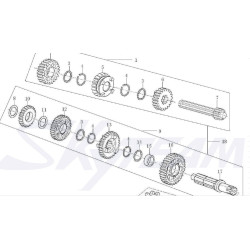 Ensemble  Arbre Primaire et Secondaire (DG12) Skyteam Skymax125 Euro 4