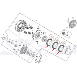 Clutch Friction Disc Set  Skyteam DAX 125 Euro 5 ST125-6