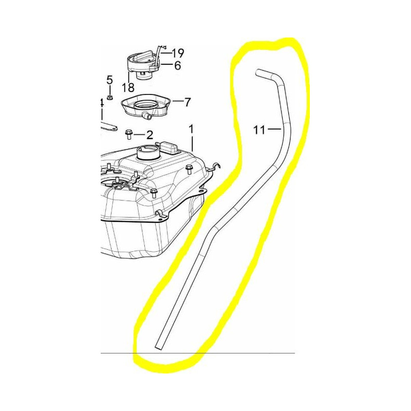 Tubo de rebose de combustible DAYANG Cargo 125 DY125T-32