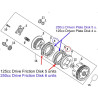 Clutch Assembly - Hub - Plate with 5 Bolts LIFAN Eagle LF125GY-6 Rocket LF125-J