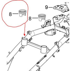 Cache du tuyau d'admission haute position DAYANG Viball 125 DY125T-32
