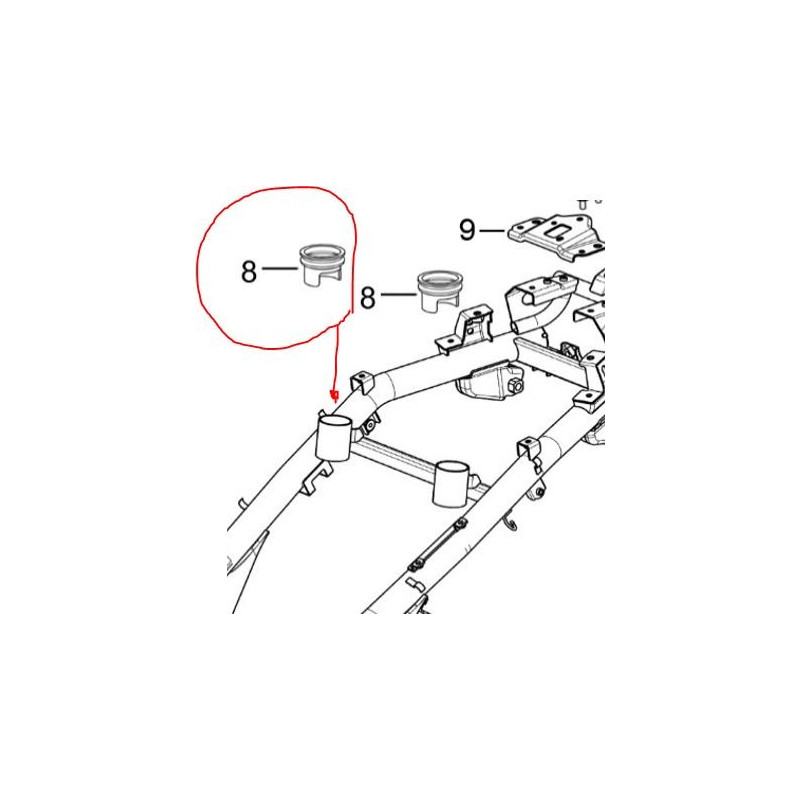 Cache du tuyau d'admission haute position DAYANG Viball 125 DY125T-32