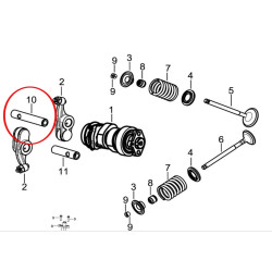Arbre de culbuteur d'admission DAYANG Viball 125 DY125T-32