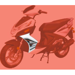 Cache latéral avant Gauche Blanc LIFAN S-RAY 50cc 125cc (LF125T-26)