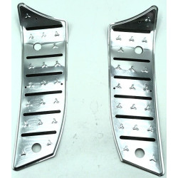 Plaques de repose-pieds en aluminium argenté RM125 TY125T-2D (jeu)