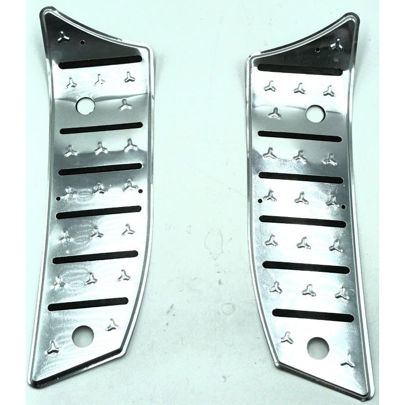 Plaques de repose-pieds en aluminium argenté RM125 TY125T-2D (jeu)