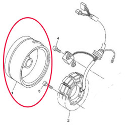 Flywheel Magneto and Starter Clutch Assembly (RK125i) - YBR125