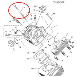 Vis de fixation culasse-cylindre-carter TD125-42 (RK125i) - YBR125