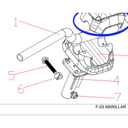 Tourelle supérieure de montage du guidon ECOOTER E5