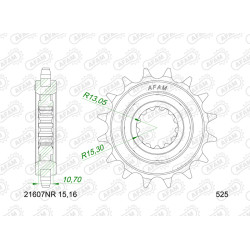 Kit Chaîne AFAM + Rivet Chaîne EK 525 MVXZ2 QX-Ring - Yamaha MT-07