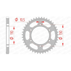Kit Chaîne AFAM + Rivet Chaîne EK 525 MVXZ2 QX-Ring - Yamaha MT-07