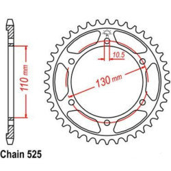Kit de Cadena JT + EK Chain 525 SRX2 (Retenes QX-Ring Remache) - Yamaha MT-07