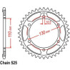 Kit chaîne JT + EK Chain 525 SRX2 (joints QX-Ring à riveter) - Yamaha MT-07