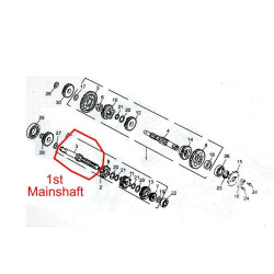 Eje Primario (13T)  244FMI Bicilindrico (Jinlun JL125-11)