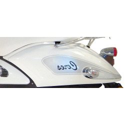 Plastique Coque Arrière Gauche (Blanc) ZNEN ZN125T-E5