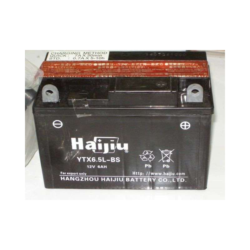 Bateria sin mantenimiento HAIJIU  YTX6.5L-BS para SKYTEAM ACE 125