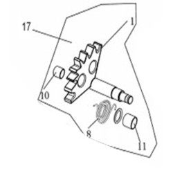 Axe de Pédale de Kick Ensemble GY7 (SG125EFI) 1P52QMI-3 127mm