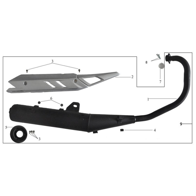Conjunto Tubo escape (RK125i EFI)