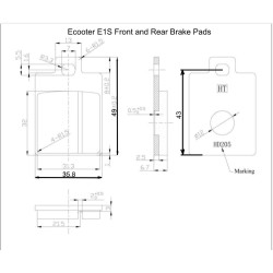 Pastillas Freno Delantero Ecooter E1S