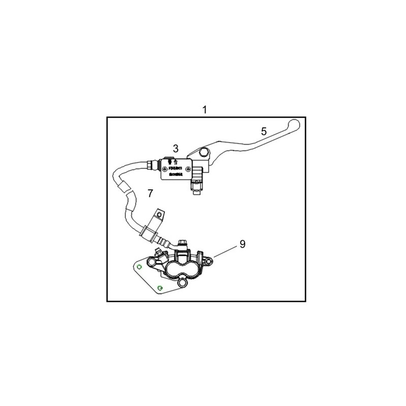Front disc brake assembly Ecooter E2 S30