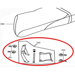Seat Lock Bracket (LN12) ZNEN ZN125T-E , FOSTI FT125T-E
