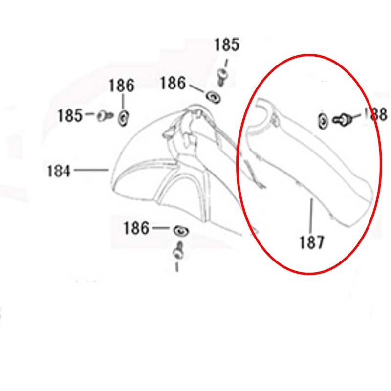 Front Fender, White (LN12-2012)