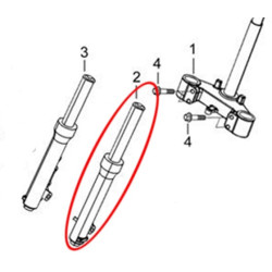 Front Fork Leg LH (RM125i EFI) ZNEN ZN125T-30A (ZNEN VPA125)