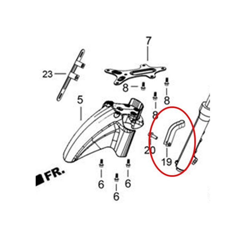 Clip Guia Latiguillo Freno Del (Cargo125)