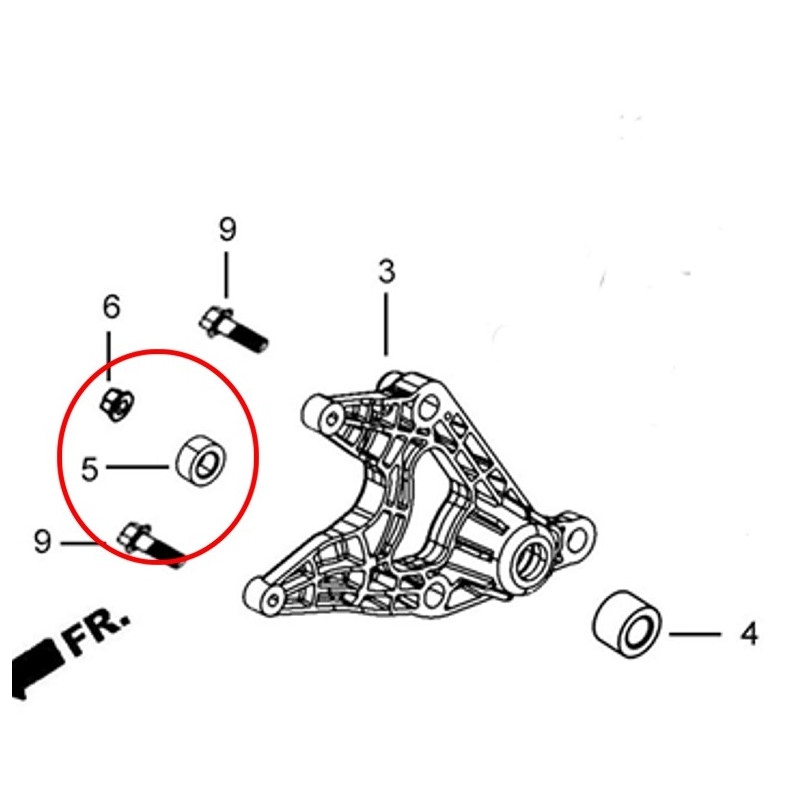 Bushing RR Shock Absorber Linking Plate LH (CARGO125)