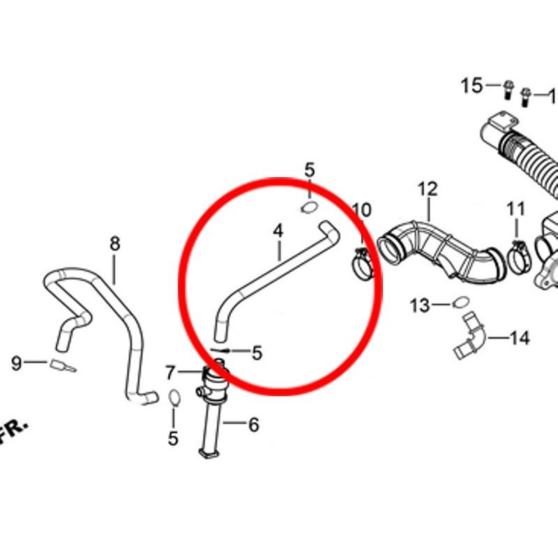 Connecting Pipe Air Cleaner (Cargo125)